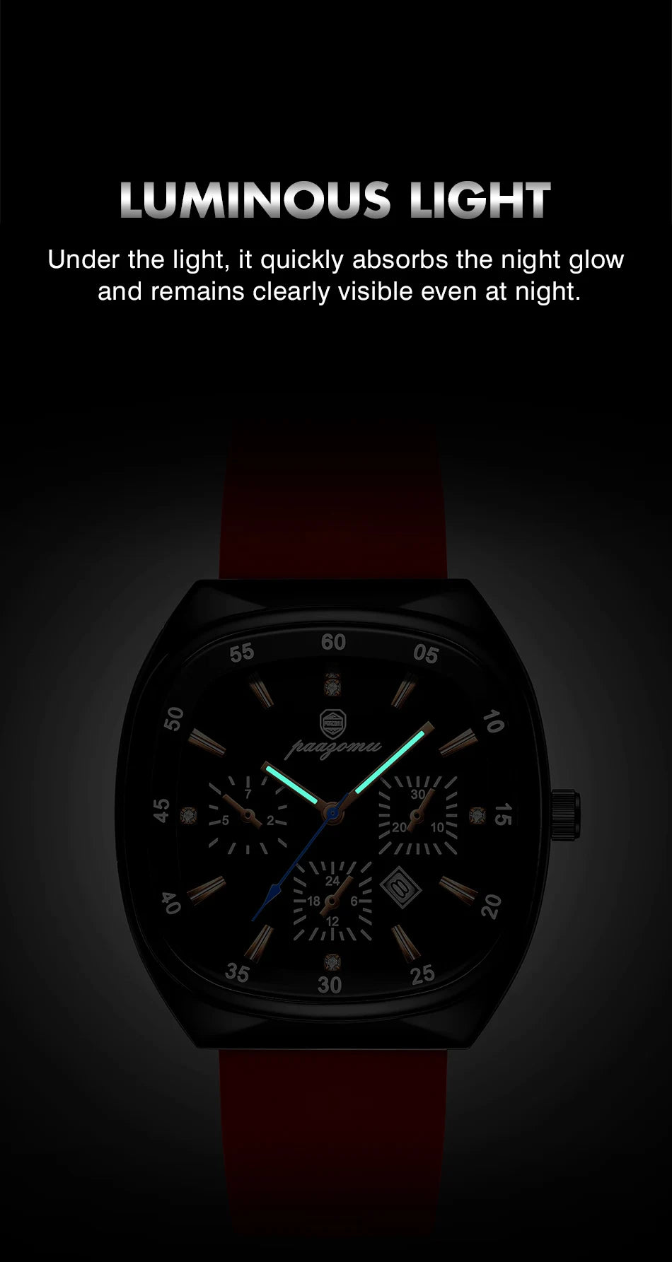 PAAZOMU Casual Sport Men Watch Top Brand Luxury  Quartz Watches For Men Waterproof Luminous Auto Date Male Watch Reloj Hombre