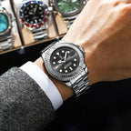 Montre à Quartz pour Homme en Acier Inoxydable – Lumineuse et Étanche à 3 ATM