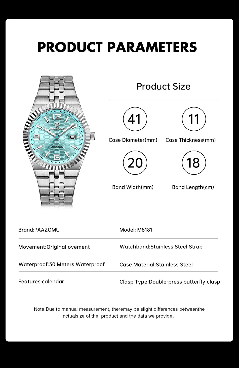 PAAZOMU Leisure Simplicity Men's Watch Roman Scale Minimalist Men's Famous Watch Night Glow Waterproof Trendy Wristwatch For Men