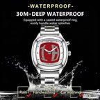 Montre homme à quartz en acier inoxydable à double affichage