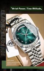 Montre à Quartz Homme en Acier Inoxydable – Étanche & Date