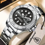 Montre à Quartz pour Homme en Acier Inoxydable – Lumineuse et Étanche à 3 ATM