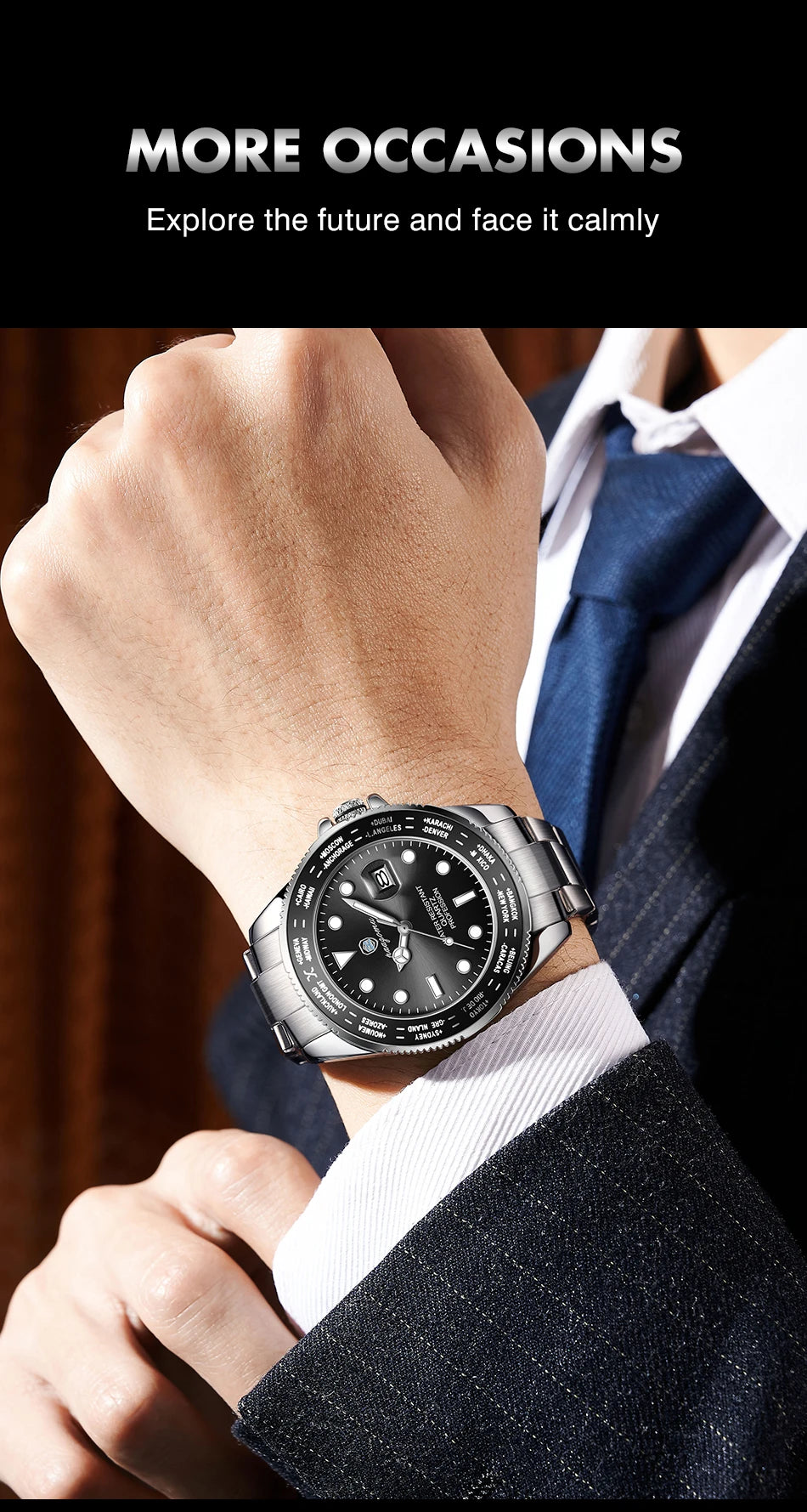PAAZOMU Luxury Sport  Men Clock Quartz Date Week Man Original Wristwatch Waterproof Luminous Stainless Steel Men's Watches Reloj