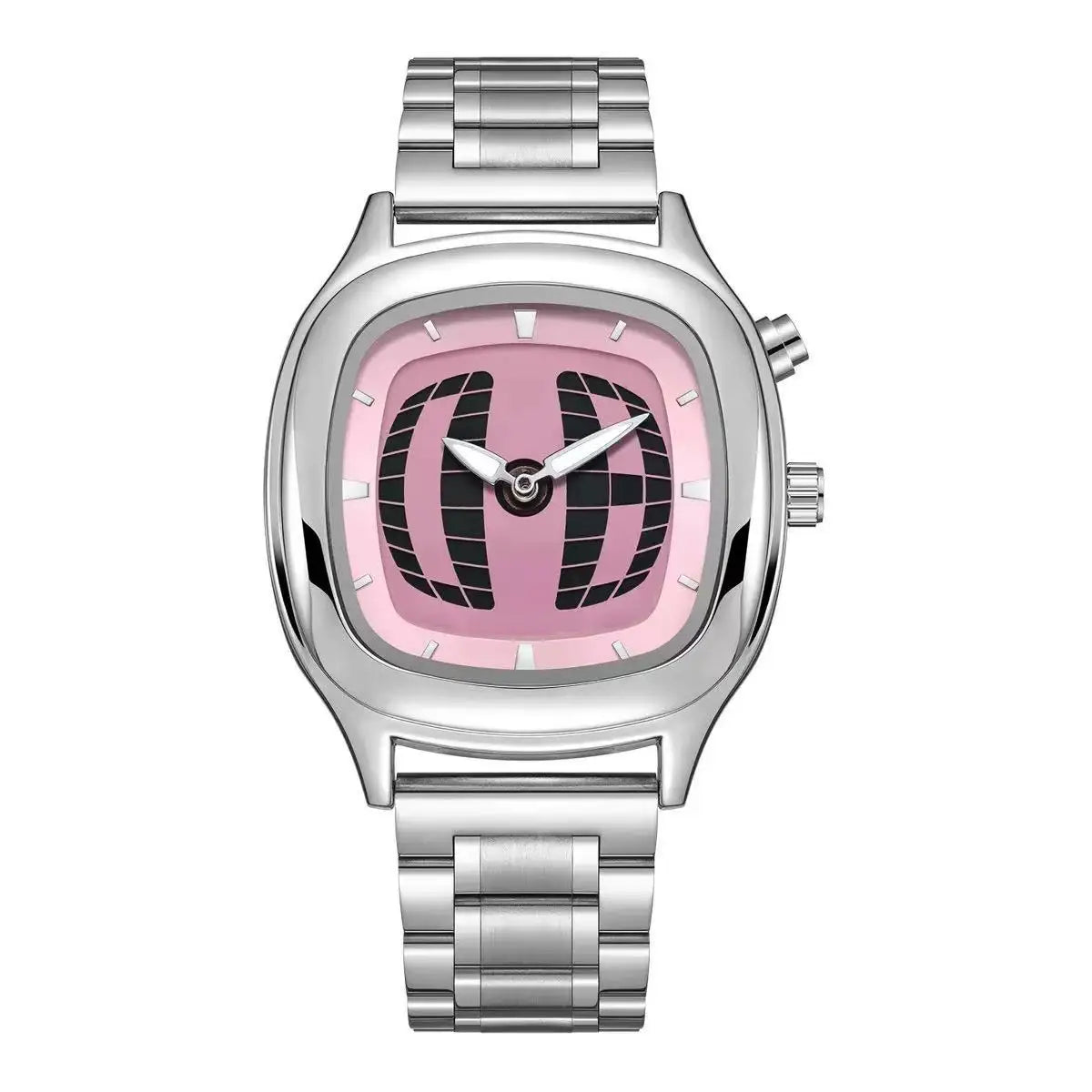 Montre homme à quartz en acier inoxydable à double affichage