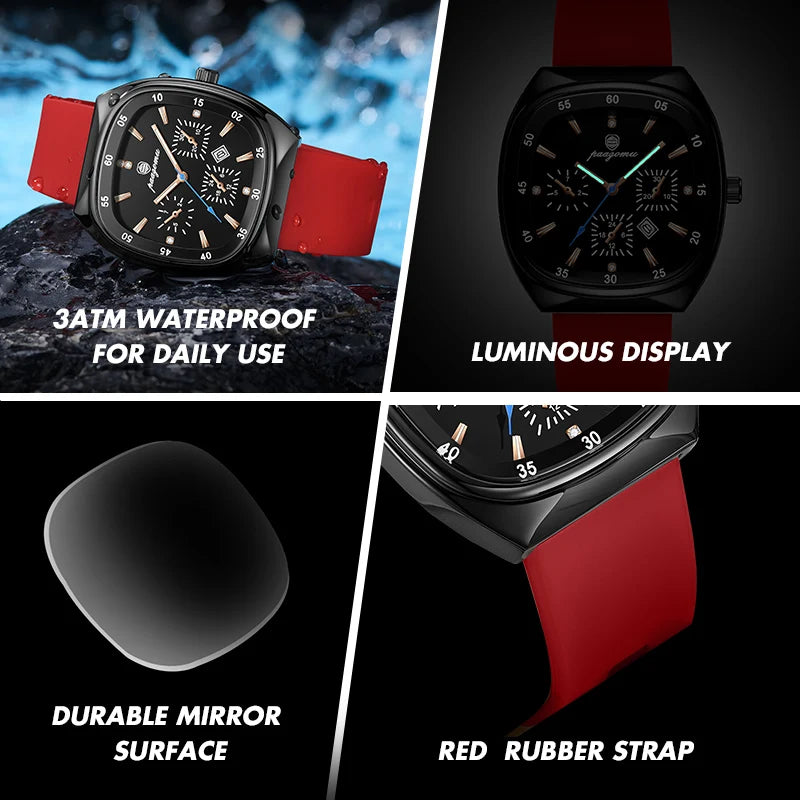 PAAZOMU Casual Sport Men Watch Top Brand Luxury  Quartz Watches For Men Waterproof Luminous Auto Date Male Watch Reloj Hombre