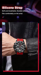 Montre Chronographe Sport Homme Quartz, Lumineuse, 3 Bar