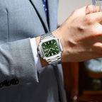 Montre carrée en acier inoxydable pour homme – Lumineuse et étanche