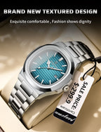 Montre à quartz pour hommes à cadran carré – Étanche et lumineuse