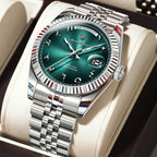 Men’s Stainless Steel Quartz Watch – Waterproof & Date