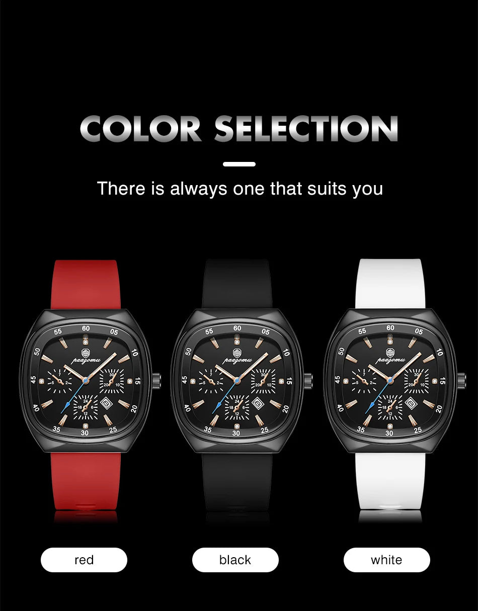 PAAZOMU Casual Sport Men Watch Top Brand Luxury  Quartz Watches For Men Waterproof Luminous Auto Date Male Watch Reloj Hombre