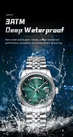 Montre à Quartz Homme en Acier Inoxydable – Étanche & Date