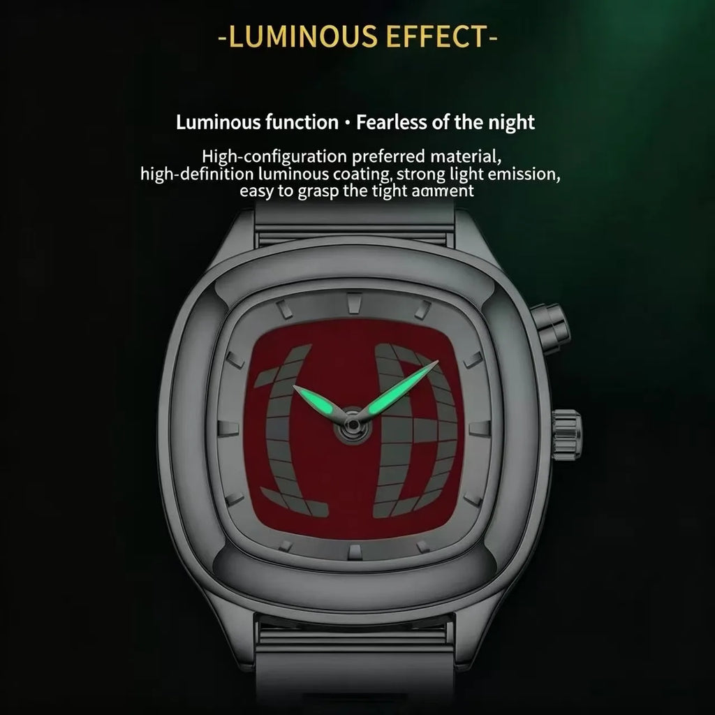 2026 Fashionable Creative Men's Watch Y2k Ins Style Pointer Digital Dual Display Luminous Men Quartz Watch Relojes Para Hombres