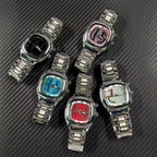 Montre homme à quartz en acier inoxydable à double affichage