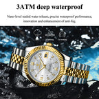 Montre homme à quartz en acier inoxydable avec affichage de la date