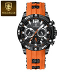 Montre Chronographe Sport Homme Quartz, Lumineuse, 3 Bar