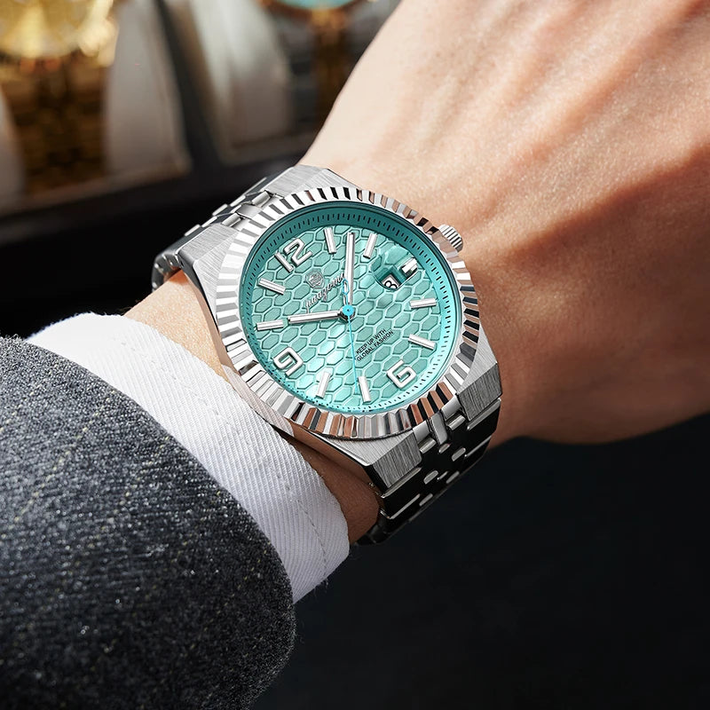 PAAZOMU Leisure Simplicity Men's Watch Roman Scale Minimalist Men's Famous Watch Night Glow Waterproof Trendy Wristwatch For Men