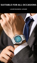 Montre à quartz pour hommes à cadran carré – Étanche et lumineuse