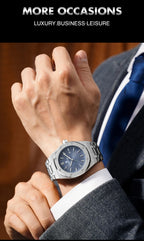 Montre à Quartz Pour Homme En Acier Inoxydable Avec Affichage De La Date