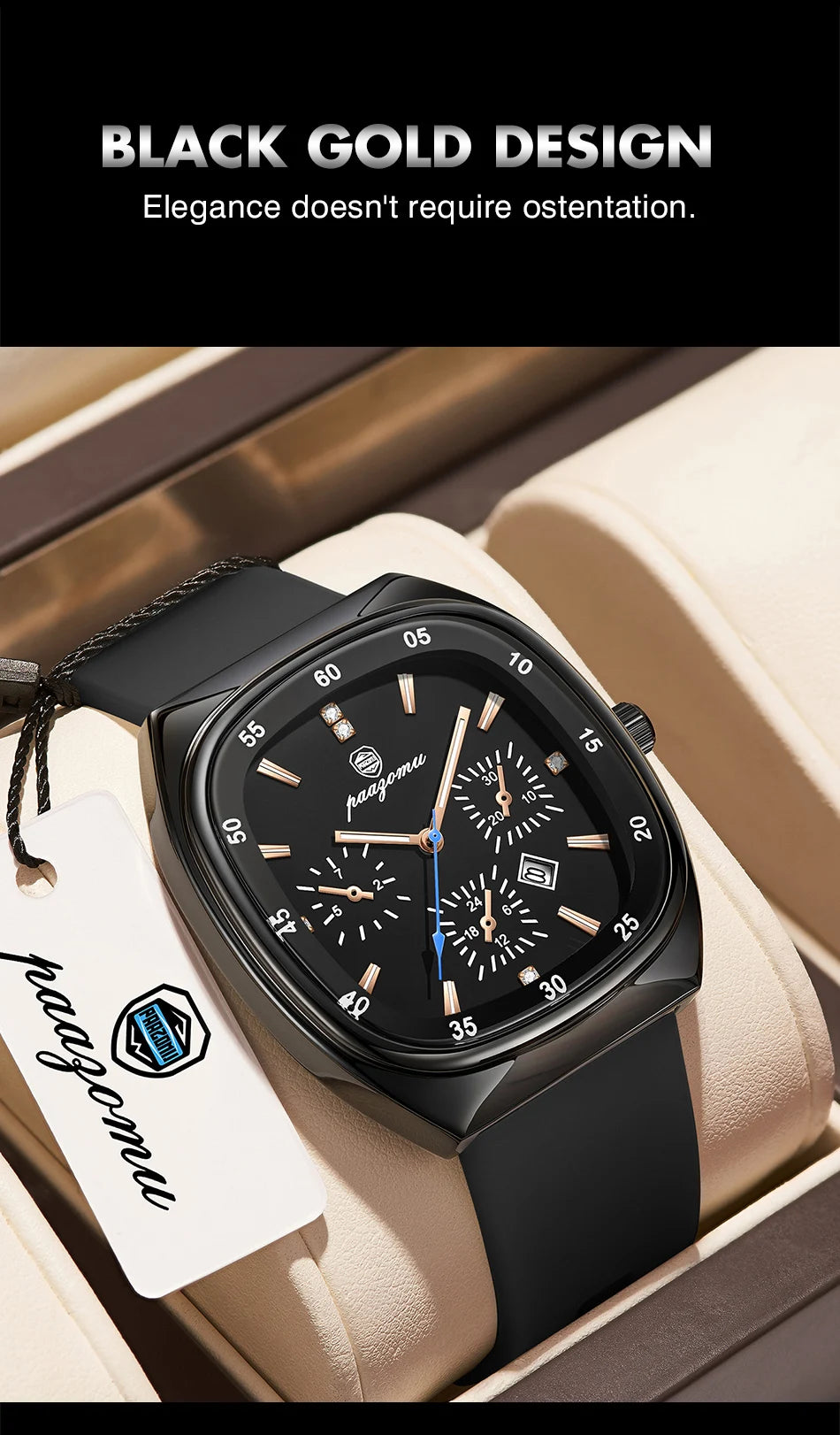 PAAZOMU Casual Sport Men Watch Top Brand Luxury  Quartz Watches For Men Waterproof Luminous Auto Date Male Watch Reloj Hombre