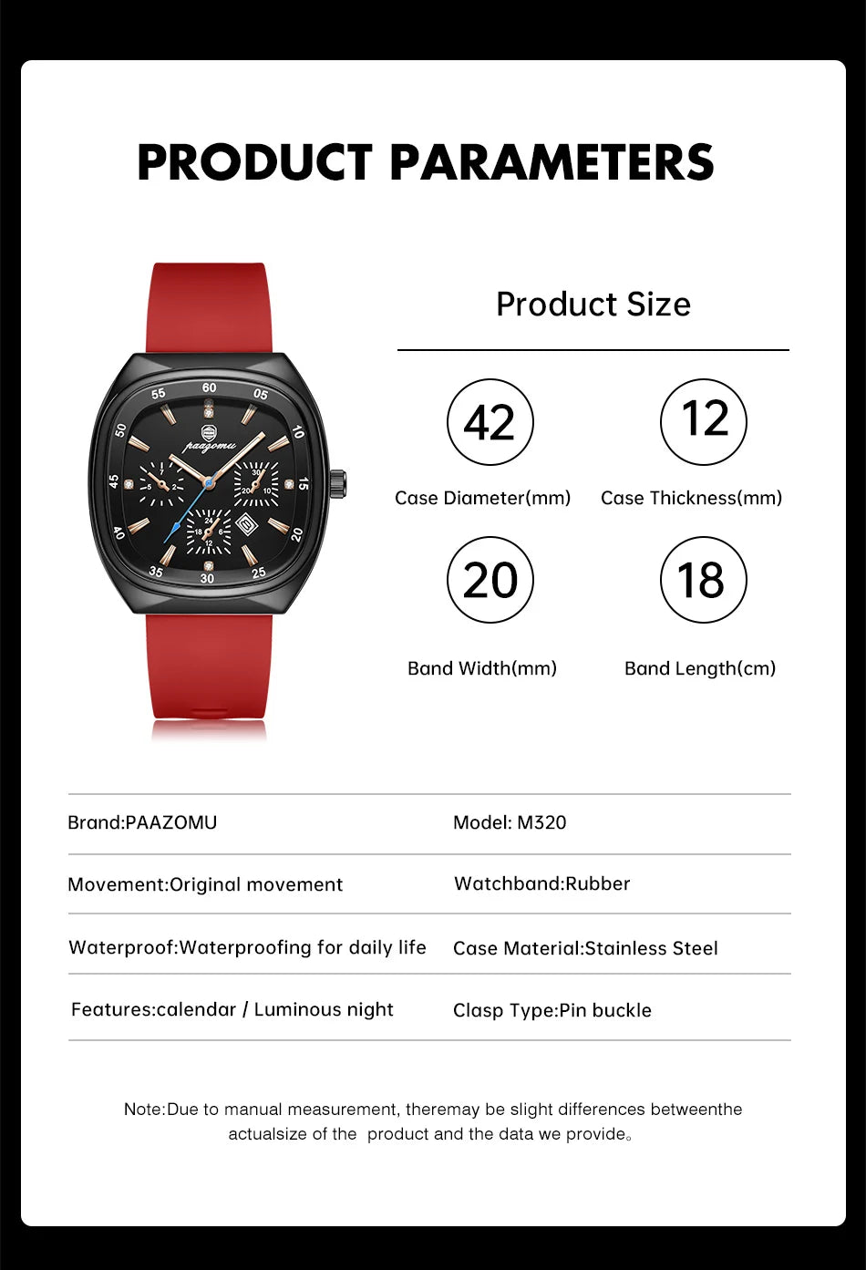 PAAZOMU Casual Sport Men Watch Top Brand Luxury  Quartz Watches For Men Waterproof Luminous Auto Date Male Watch Reloj Hombre