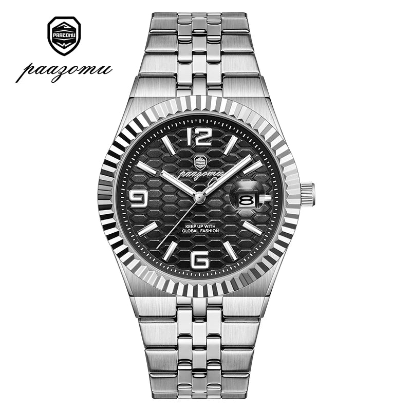 Montre Minimaliste pour Homme à Chiffres Romains – Lumineuse & Étanche 3 ATM