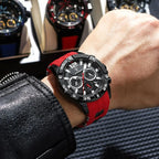 Montre Chronographe Sport Homme Quartz, Lumineuse, 3 Bar