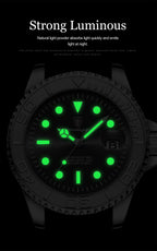Montre à Quartz pour Homme en Acier Inoxydable – Lumineuse et Étanche à 3 ATM