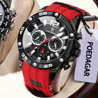 Montre Chronographe Sport Homme Quartz, Lumineuse, 3 Bar