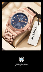Montre à Quartz Pour Homme En Acier Inoxydable Avec Affichage De La Date