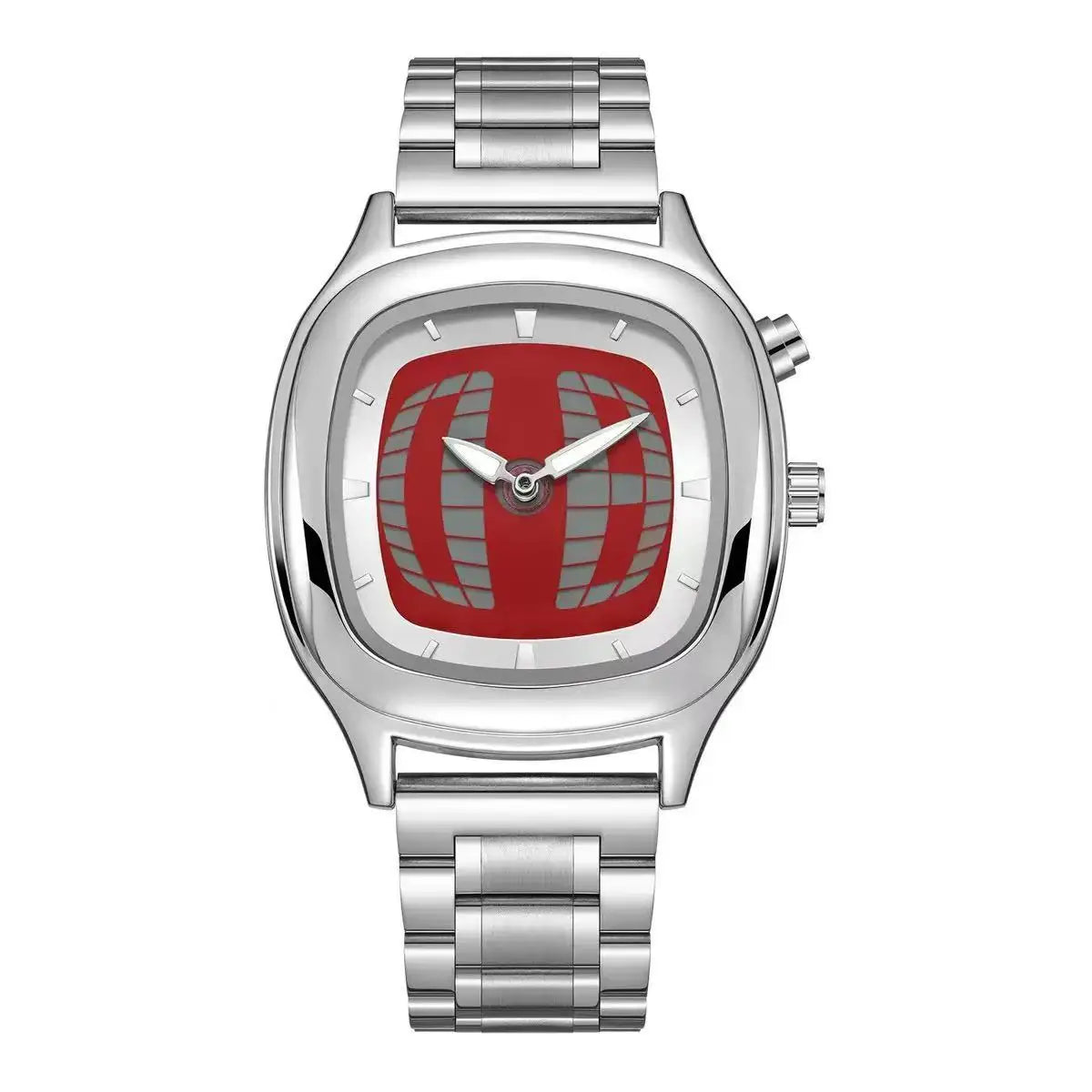 Montre homme à quartz en acier inoxydable à double affichage