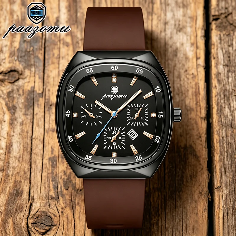 PAAZOMU Casual Sport Men Watch Top Brand Luxury  Quartz Watches For Men Waterproof Luminous Auto Date Male Watch Reloj Hombre