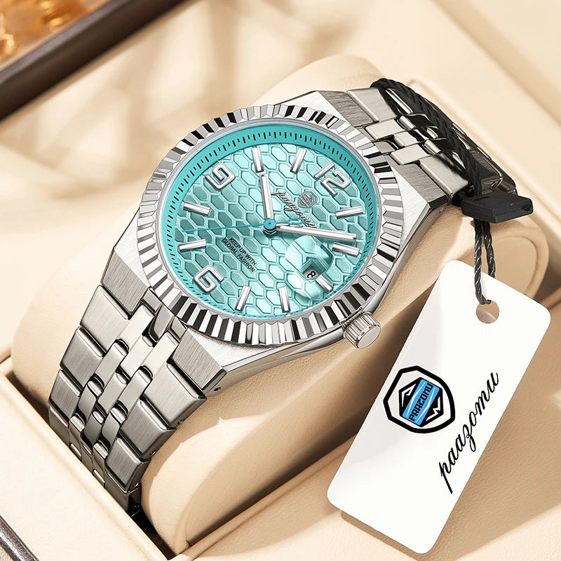 PAAZOMU Leisure Simplicity Men's Watch Roman Scale Minimalist Men's Famous Watch Night Glow Waterproof Trendy Wristwatch For Men