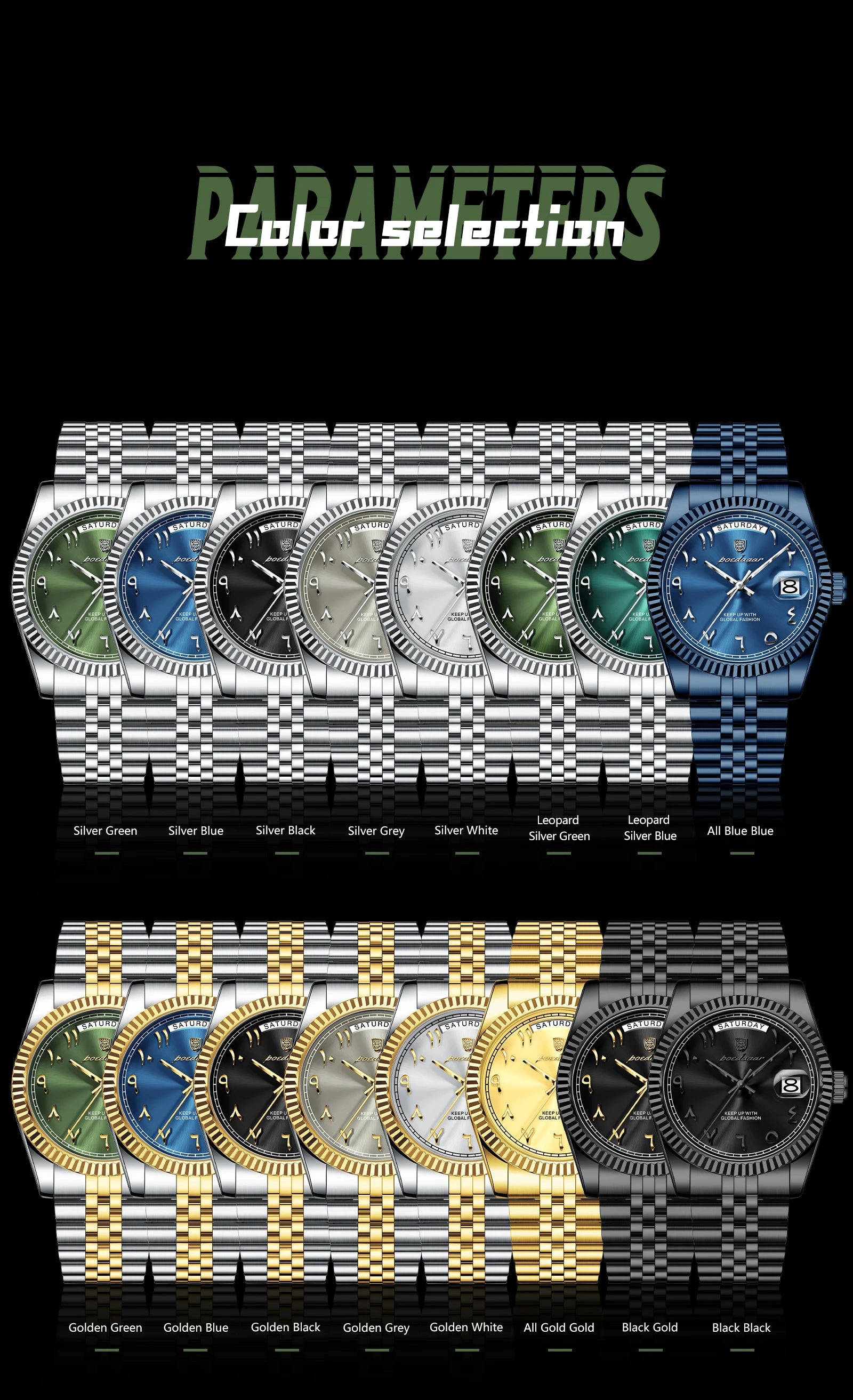 POEDAGAR Original Trendy Male Clock Waterproof Date Week Fashion Men's Watch Stainless Steel Luxury Quartz Watches For Men Reloj