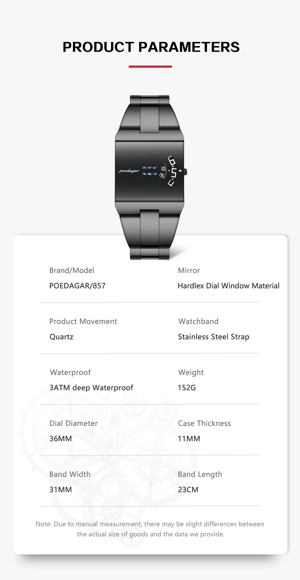 POEDAGAR Brand Business Man Watch Waterproof Stainless Steel Military Man Clock Quartz Casual Fashion Men's Watches Reloj Hombre