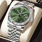 Men’s Stainless Steel Quartz Watch – Waterproof & Date