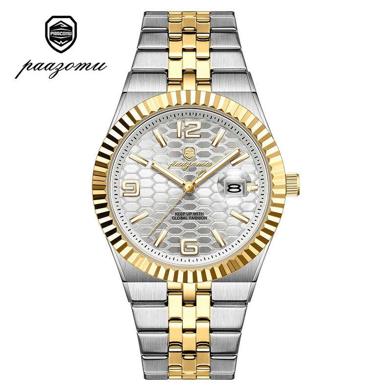 PAAZOMU Leisure Simplicity Men's Watch Roman Scale Minimalist Men's Famous Watch Night Glow Waterproof Trendy Wristwatch For Men