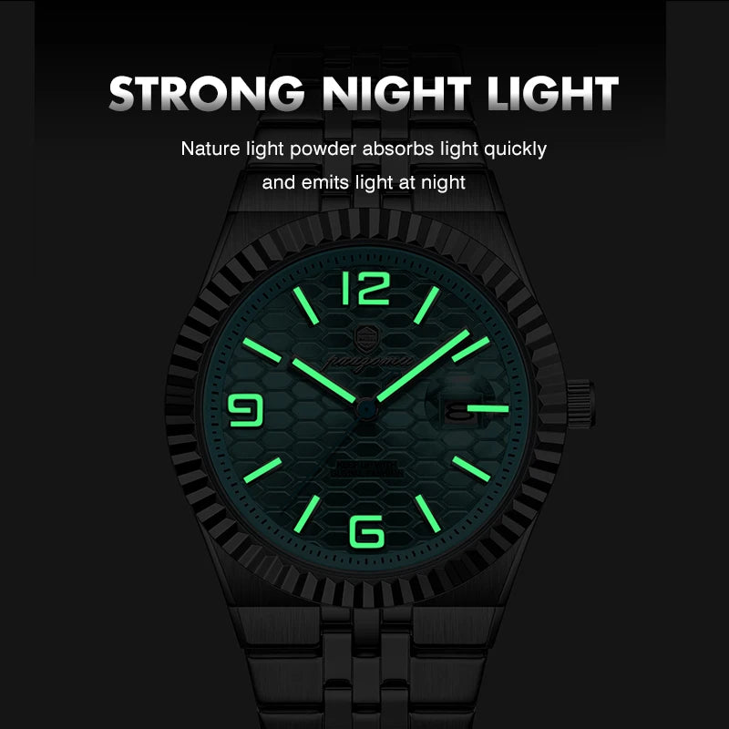 PAAZOMU Leisure Simplicity Men's Watch Roman Scale Minimalist Men's Famous Watch Night Glow Waterproof Trendy Wristwatch For Men