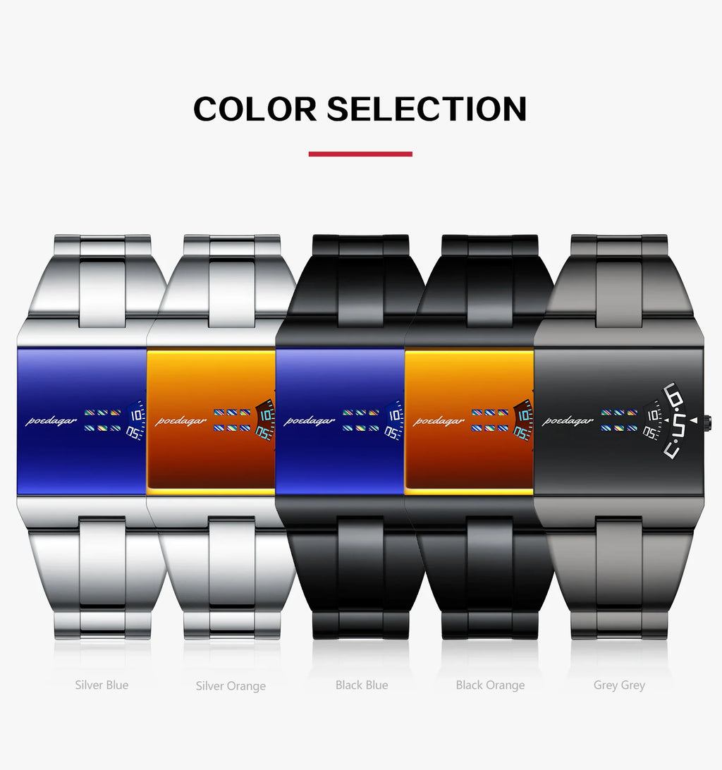 POEDAGAR Brand Business Man Watch Waterproof Stainless Steel Military Man Clock Quartz Casual Fashion Men's Watches Reloj Hombre