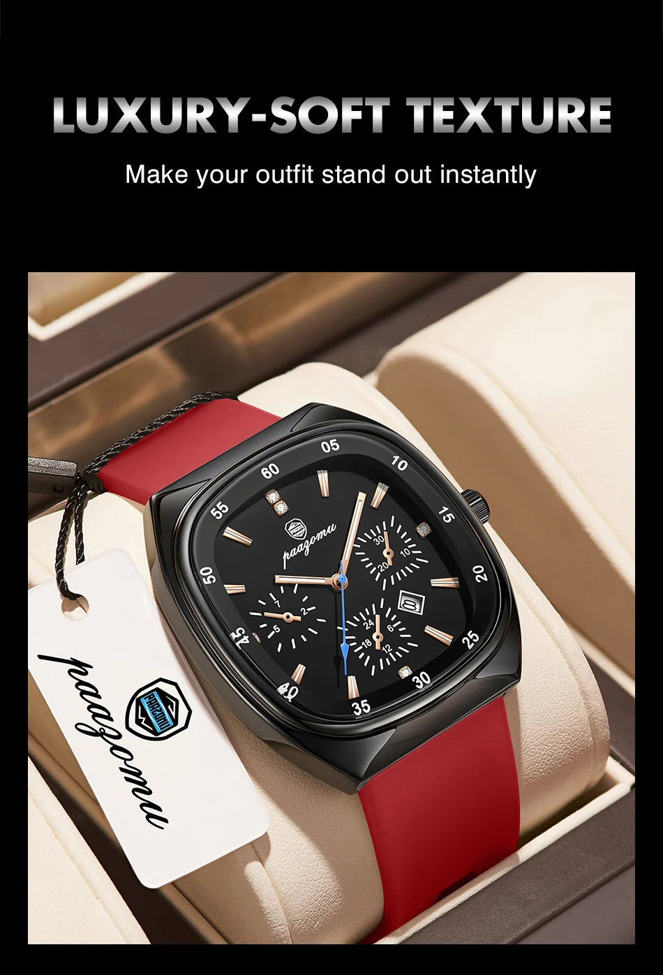 PAAZOMU Casual Sport Men Watch Top Brand Luxury  Quartz Watches For Men Waterproof Luminous Auto Date Male Watch Reloj Hombre