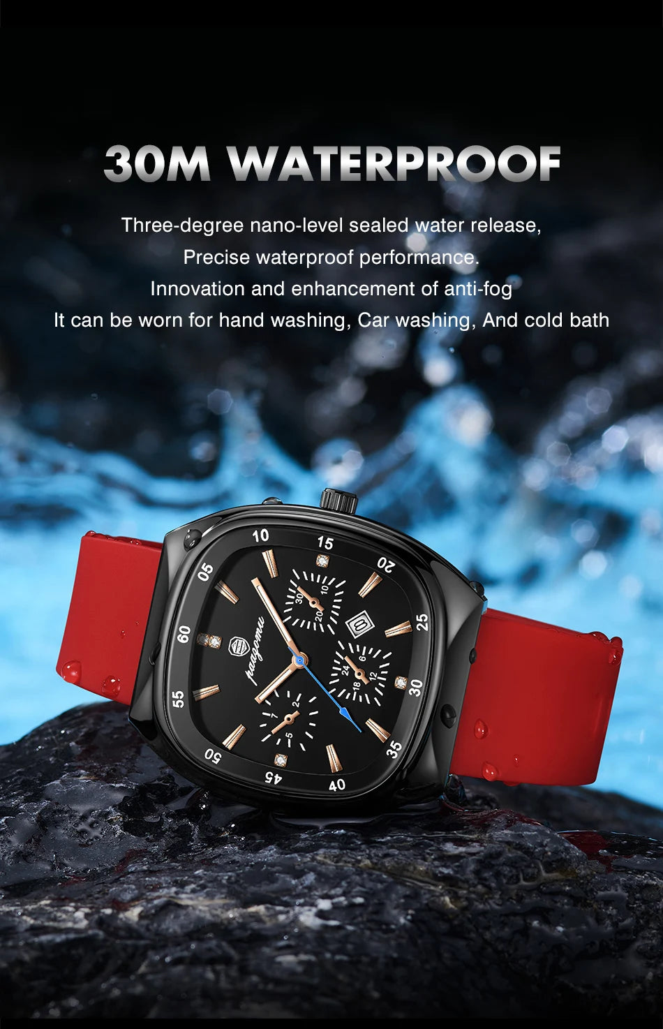 PAAZOMU Casual Sport Men Watch Top Brand Luxury  Quartz Watches For Men Waterproof Luminous Auto Date Male Watch Reloj Hombre