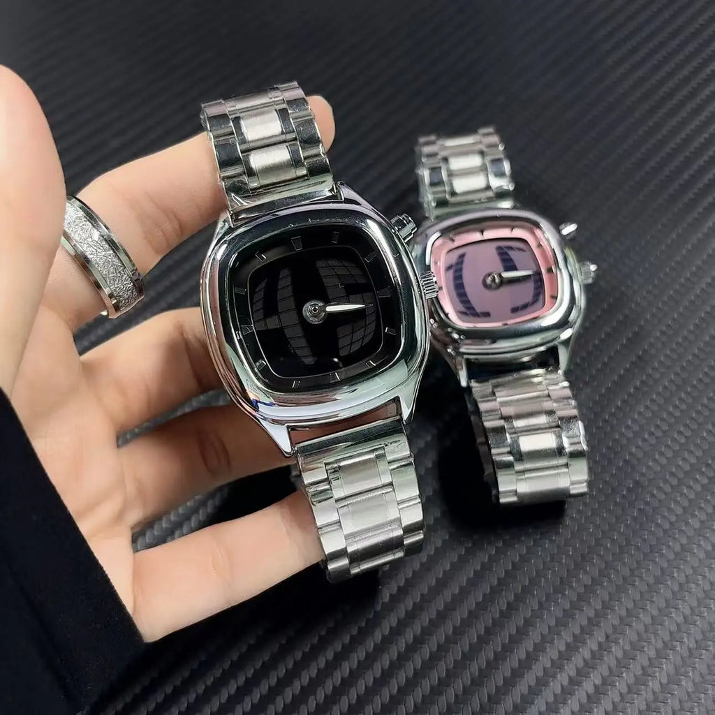 2026 Fashionable Creative Men's Watch Y2k Ins Style Pointer Digital Dual Display Luminous Men Quartz Watch Relojes Para Hombres