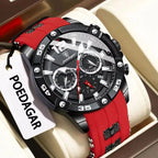 Montre Chronographe Sport Homme Quartz, Lumineuse, 3 Bar