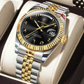 POEDAGAR Original Trendy Male Clock Waterproof Date Week Fashion Men's Watch Stainless Steel Luxury Quartz Watches For Men Reloj