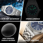 Montre à Quartz Pour Homme En Acier Inoxydable Avec Affichage De La Date