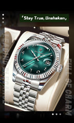 Montre à Quartz Homme en Acier Inoxydable – Étanche & Date