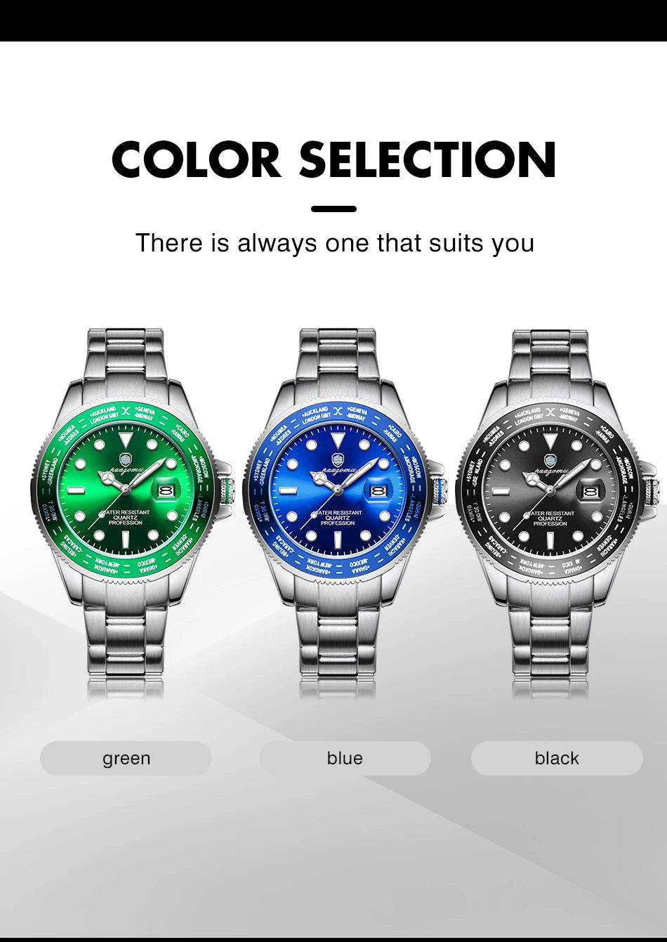 PAAZOMU Luxury Sport  Men Clock Quartz Date Week Man Original Wristwatch Waterproof Luminous Stainless Steel Men's Watches Reloj