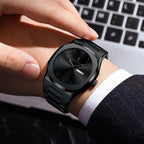 Montre militaire en acier inoxydable pour homme avec affichage du jour de la semaine